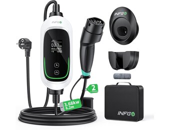 Mobile Wallbox 3.68 kW - 30% Korting! Verstelbaar & Tijdsgestuurd