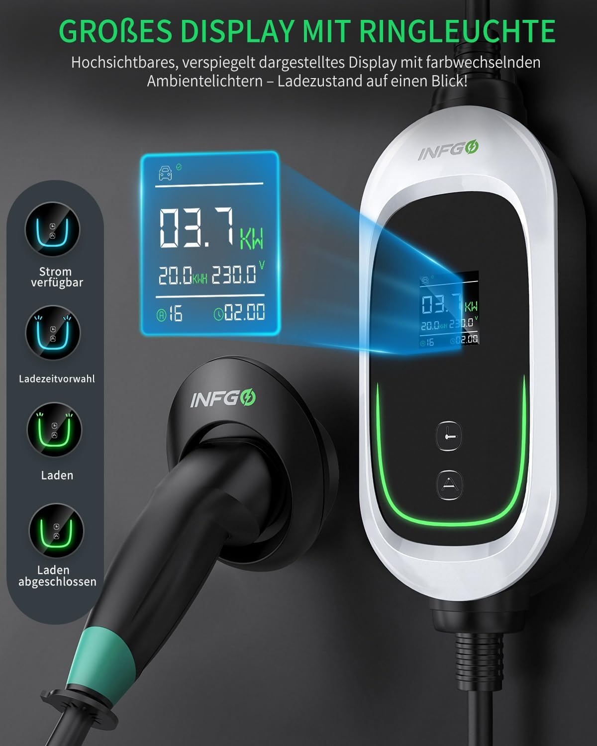 Mobile Wallbox 3.68 kW - 30% Korting! Verstelbaar & Tijdsgestuurd