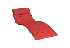 vidaXL Ligbedkussen 180x60x4cm - Rood | 64% Korting!