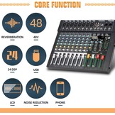 Depusheng FG8: 8-Kanal Audio Mixer met 30% Korting
