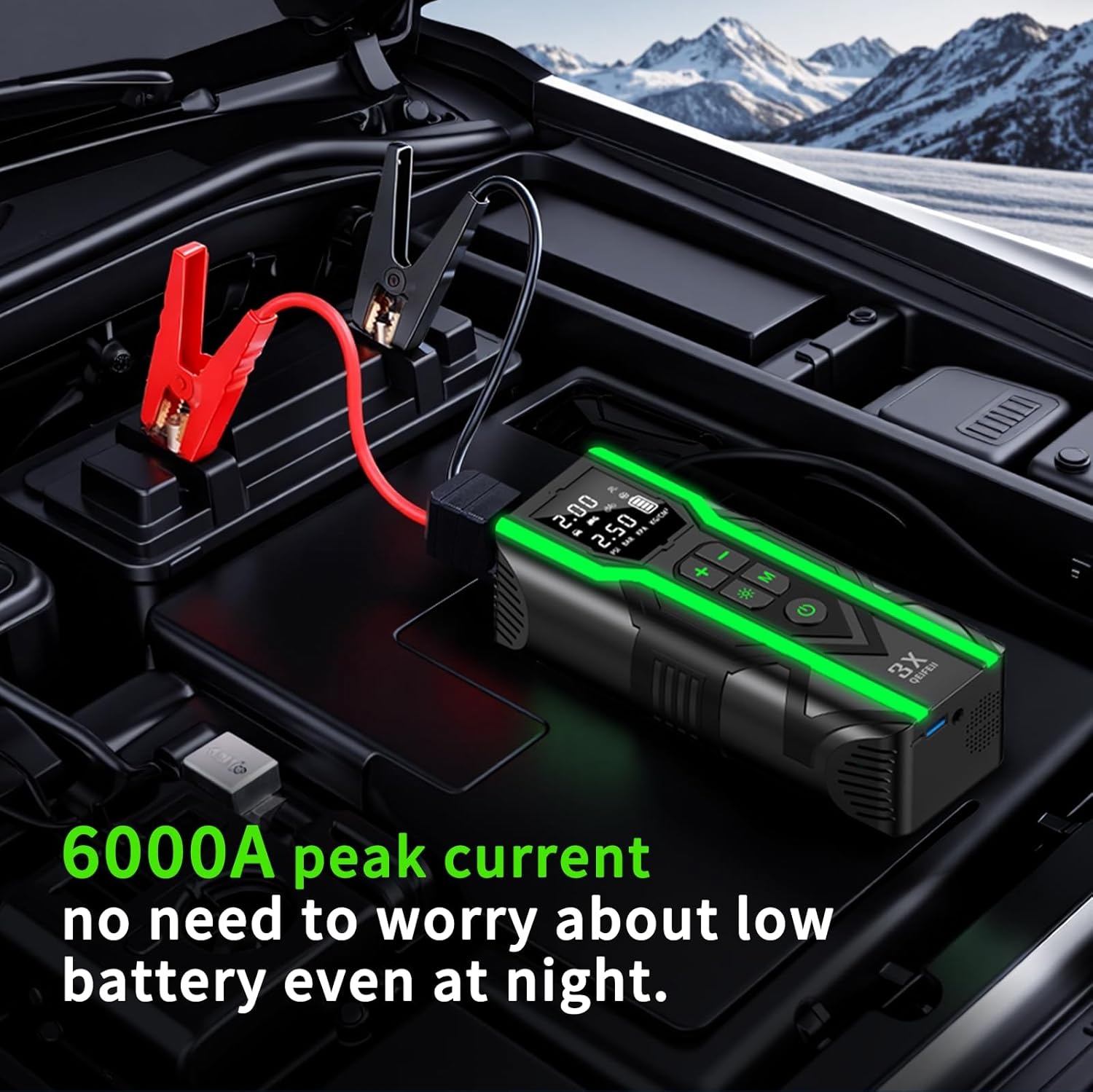 Starthulp Auto + Compressor - 6000A - 30% Korting