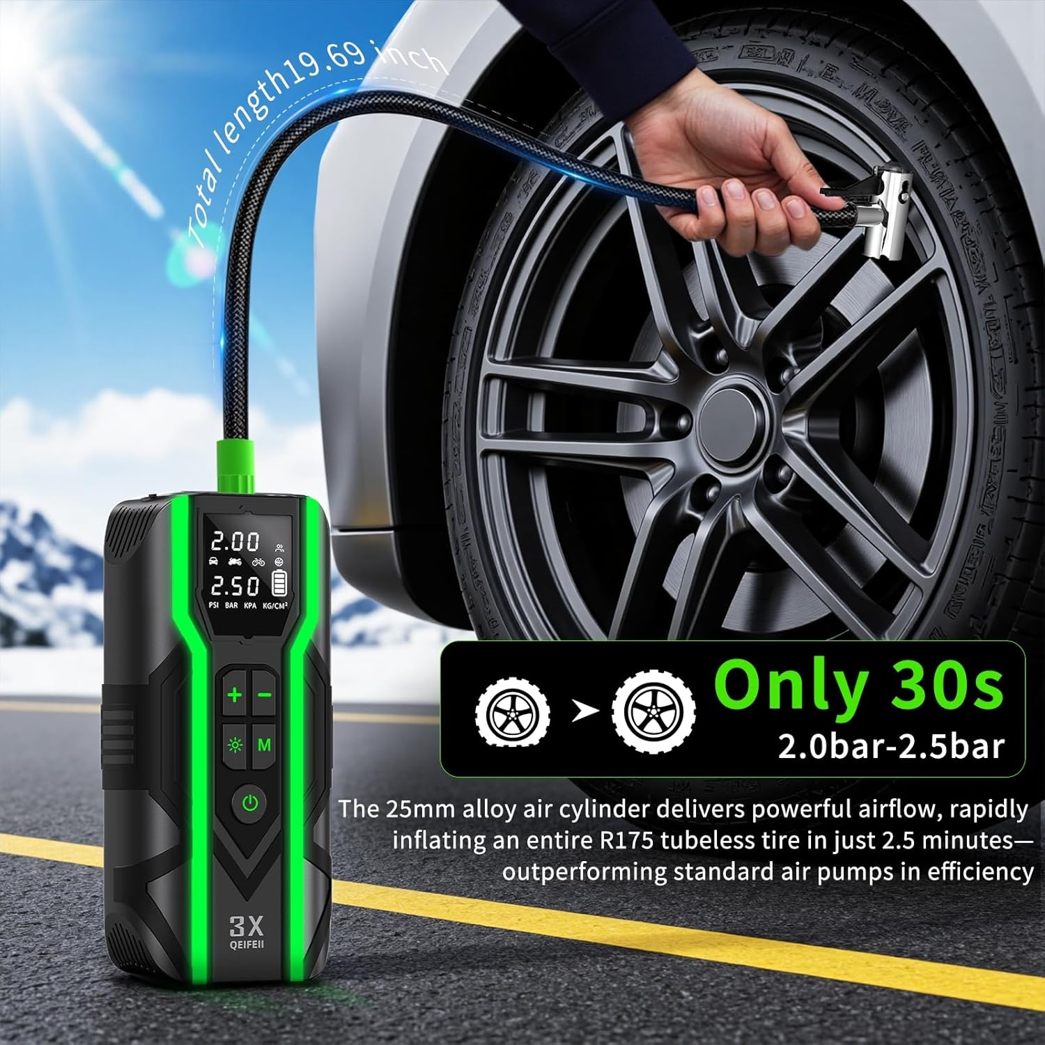 Starthulp Auto + Compressor - 6000A - 30% Korting