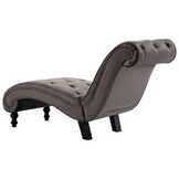 vidaXL Chaise longue fluweel grijs - 35% Korting