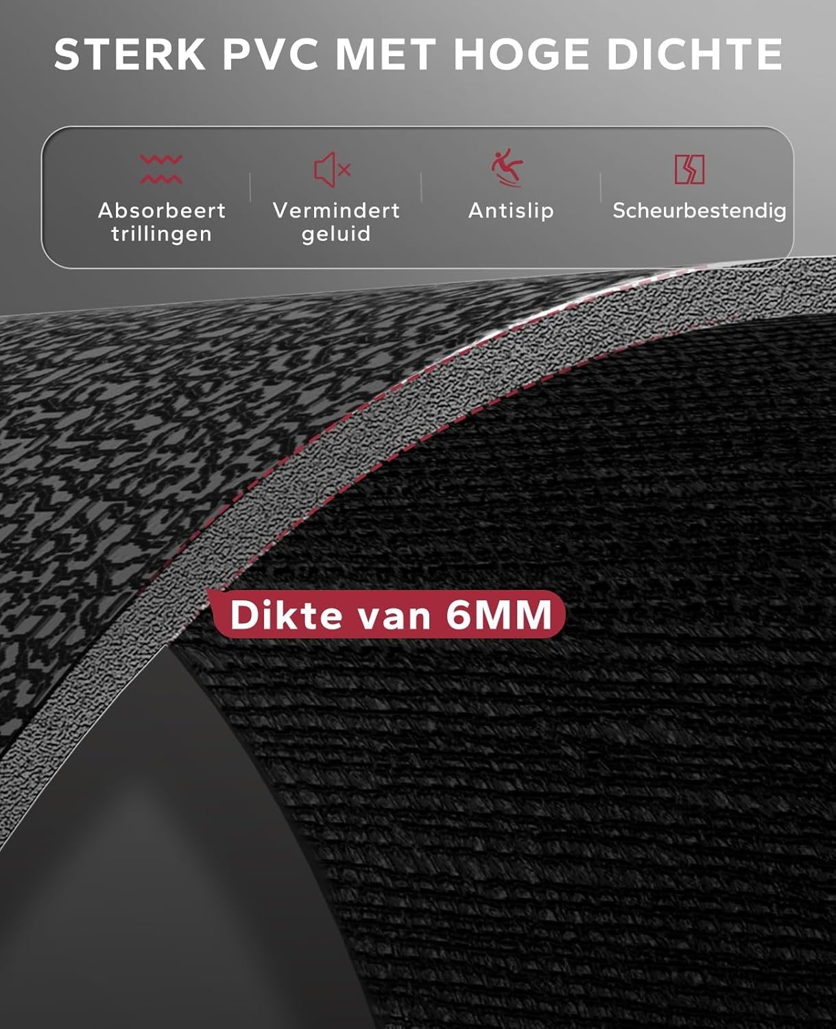 HAPBEAR Fitnessmat 152x76cm | 30% Korting | Loopband & Crosstrainer Bescherming