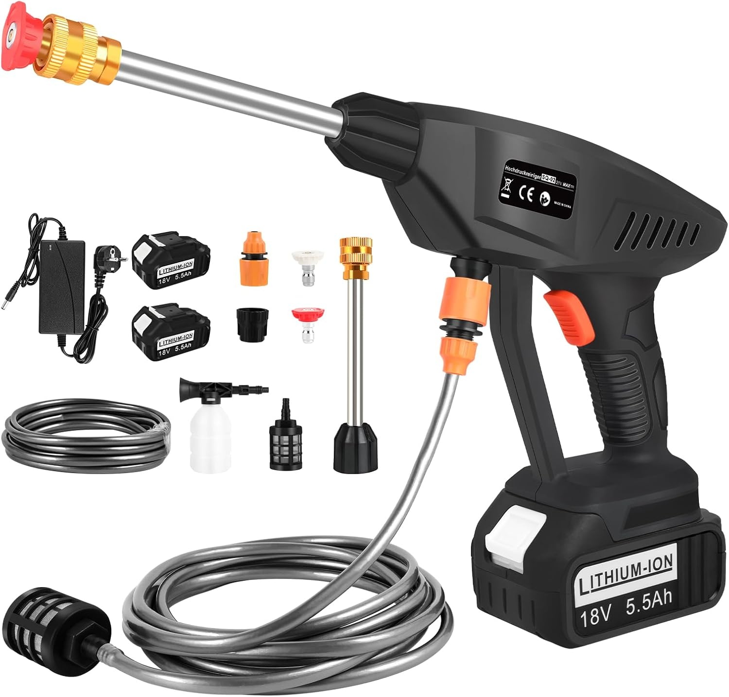 ASUNCELL Accu-drukreiniger: Draadloos, Krachtig met 2 Accu's - 30% Korting!