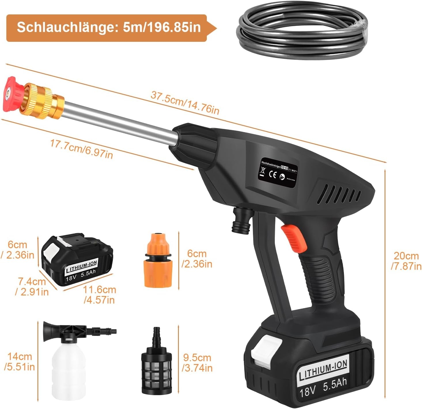 ASUNCELL Accu-drukreiniger: Draadloos, Krachtig met 2 Accu's - 30% Korting!
