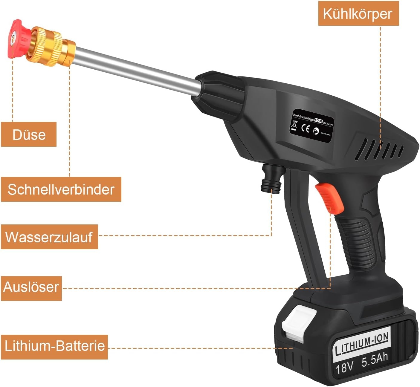 ASUNCELL Accu-drukreiniger: Draadloos, Krachtig met 2 Accu's - 30% Korting!