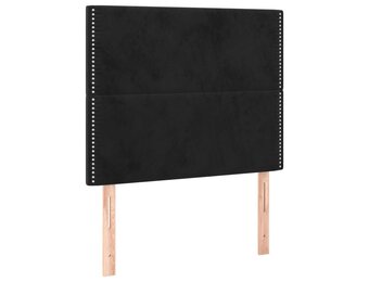 vidaXL Hoofdborden 2 st 100x5x78/88 cm Fluweel Zwart - 55% Korting