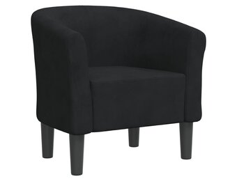 vidaXL Kuipstoel Fluweel Zwart | 35% Korting