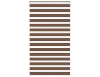 vidaXL Zebra rolgordijn 120x200 cm - Bruin (35% Korting)