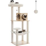 PETEPELA Houten Kattenkrabpaal 143 cm - 30% Korting - Beige