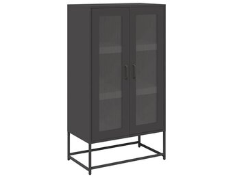 vidaXL Hoge Kast Staal Zwart - 68x39x123 cm - Nu 55% Korting!