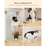 PETEPELA Houten Kattenkrabpaal 143 cm - 30% Korting - Beige