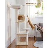 PETEPELA Houten Kattenkrabpaal - 143cm Beige - Nu 30% Korting!