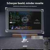 Mini Projector Visulapex V3 PRO - 12000 Lumen, FHD 1080P, 5G WiFi - Nu 30% Korting!