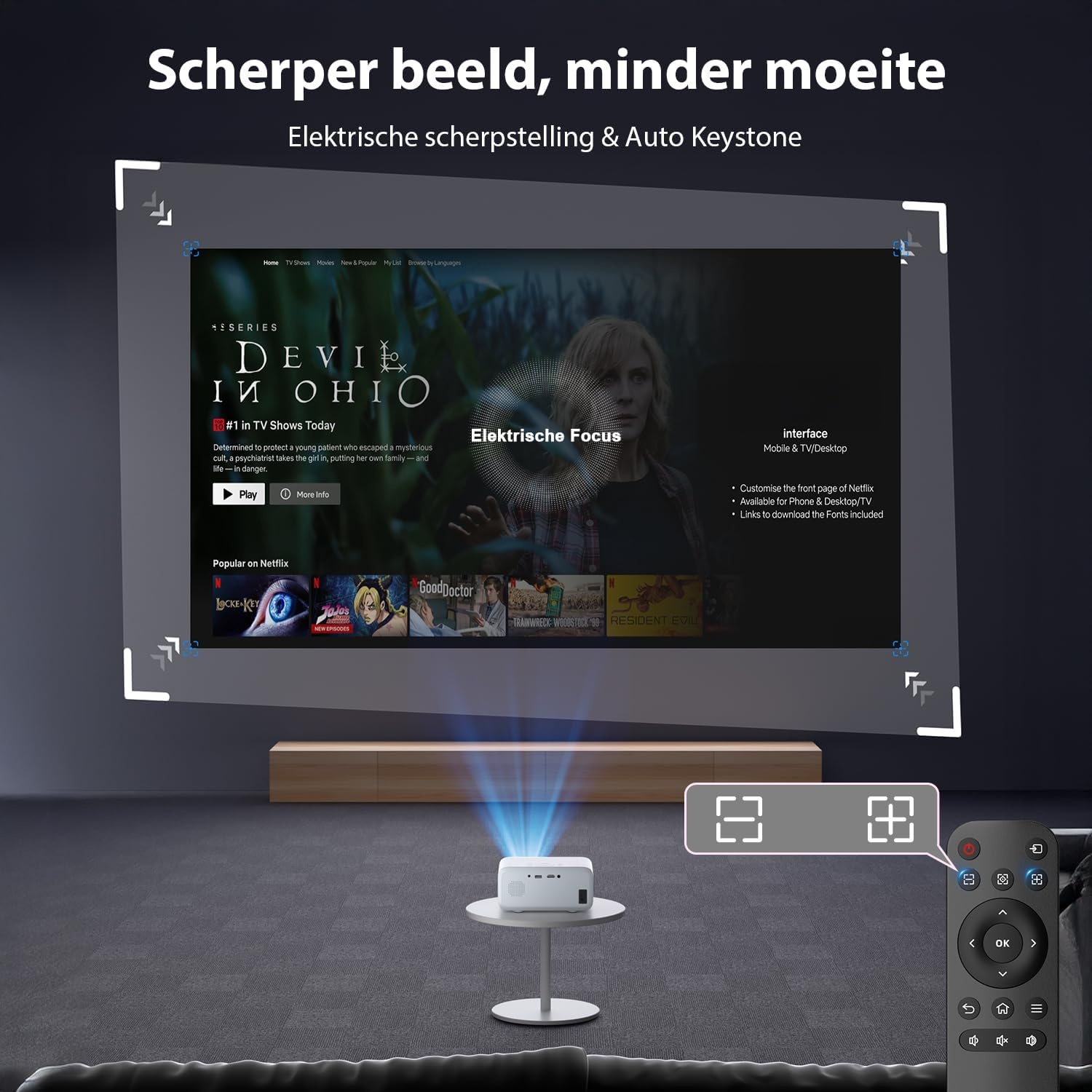 Mini Projector Visulapex V3 PRO - 12000 Lumen, FHD 1080P, 5G WiFi - Nu 30% Korting!