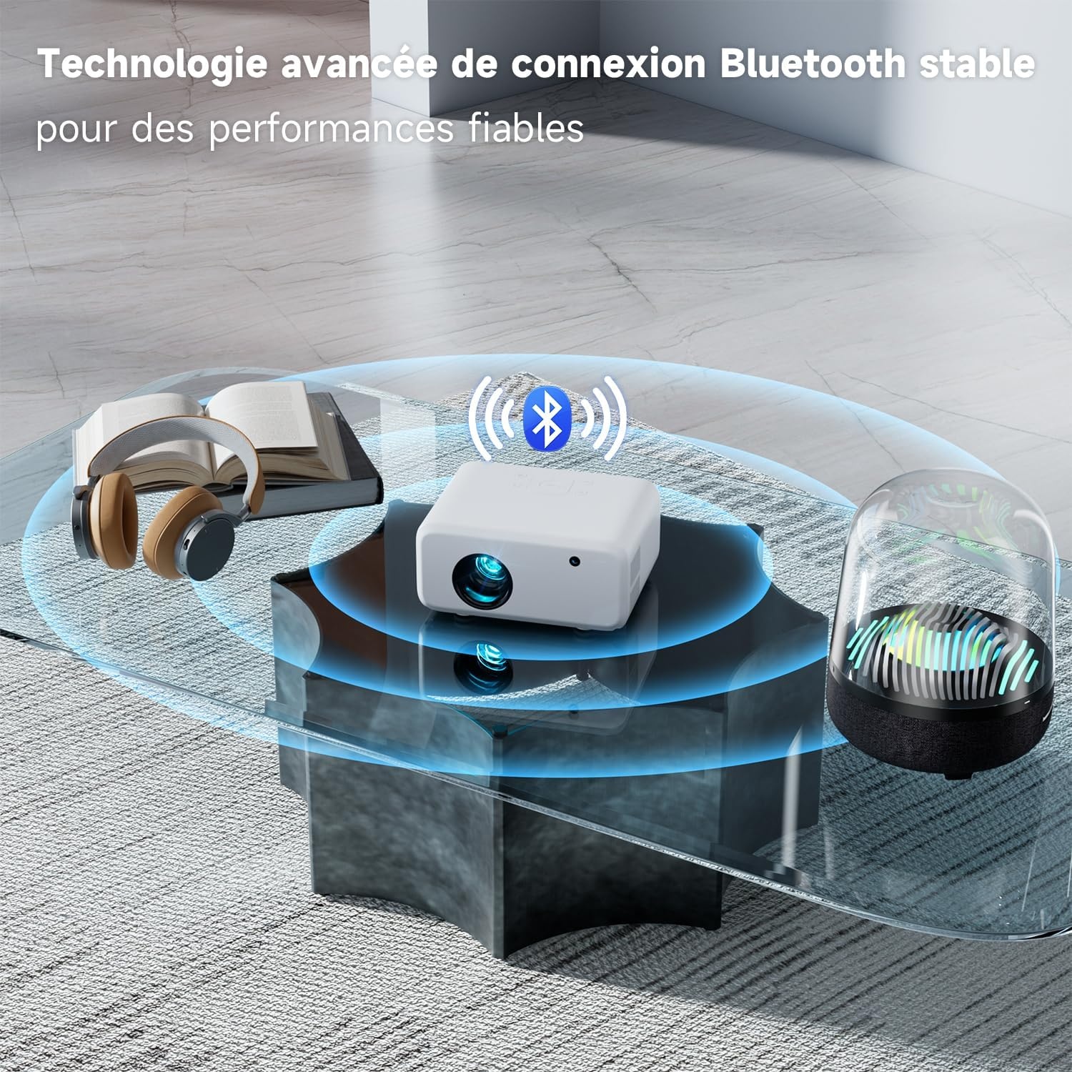 Mini Projector Visulapex V3 PRO - 12000 Lumen, FHD 1080P, 5G WiFi - Nu 30% Korting!