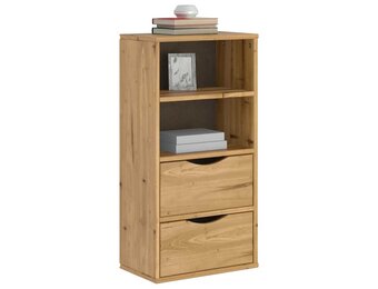 vidaXL Bijzetkast Massief Grenenhout - 40x24x79 cm - 35% Korting!