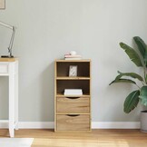 vidaXL Bijzetkast Massief Grenenhout - 40x24x79 cm - 35% Korting!
