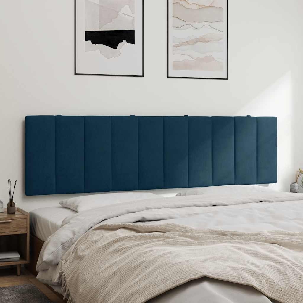 vidaXL Hanko Hoofdbordkussen 180cm Blauw Fluweel - 30% Korting!