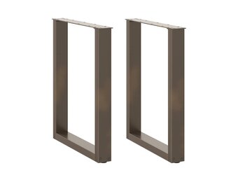 vidaXL Eettafelpoten U-vormig Staal Naturel - 35% Korting