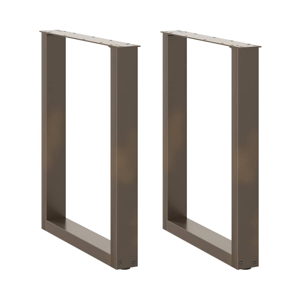 vidaXL Eettafelpoten U-vormig Staal Naturel - 35% Korting