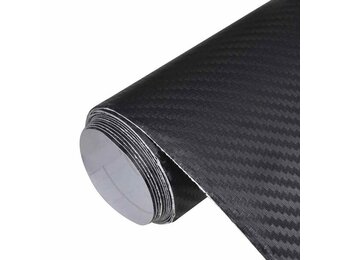 vidaXL 2 st Autofolie 3D 100x150 cm + 50x150 cm zwart