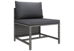 VidaXL Sectionele Middenbank | Poly Rattan Grijs | 37% Korting!