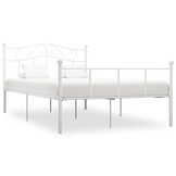 vidaXL Bedframe metaal wit 160x200 cm