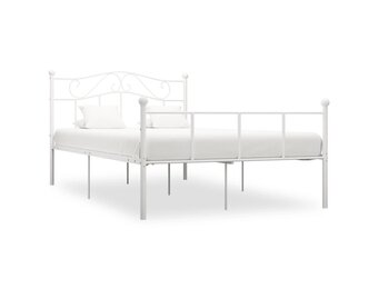 vidaXL Bedframe metaal wit 160x200 cm