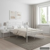 vidaXL Bedframe metaal wit 160x200 cm