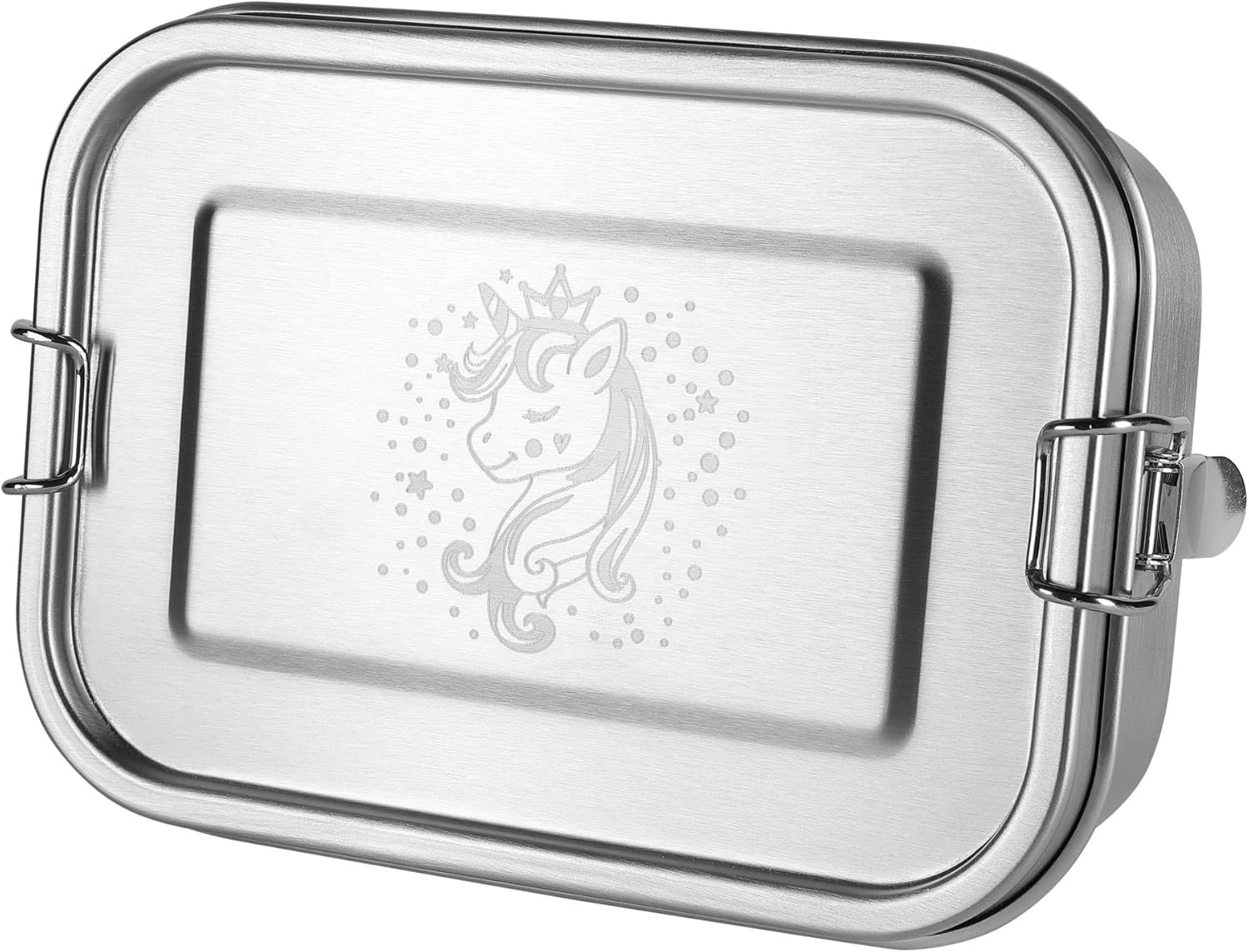 Stainless Steel Lunch Box for Children, Waterproof with Divider Bento Box for Children, Breakfast Box, for Kindergarten, School (Unicorn)
