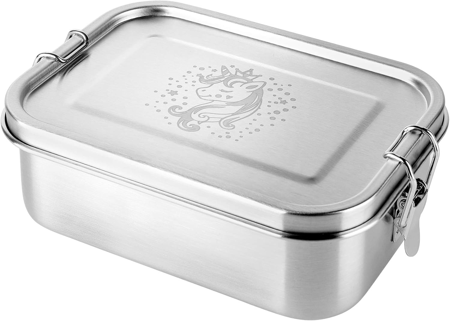 Stainless Steel Lunch Box for Children, Waterproof with Divider Bento Box for Children, Breakfast Box, for Kindergarten, School (Unicorn)