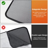 Tesla Model Y Zonneklep voor en achter - Opvouwbaar voor Open Raam - Accessoires Model Y (zwart en zilver)