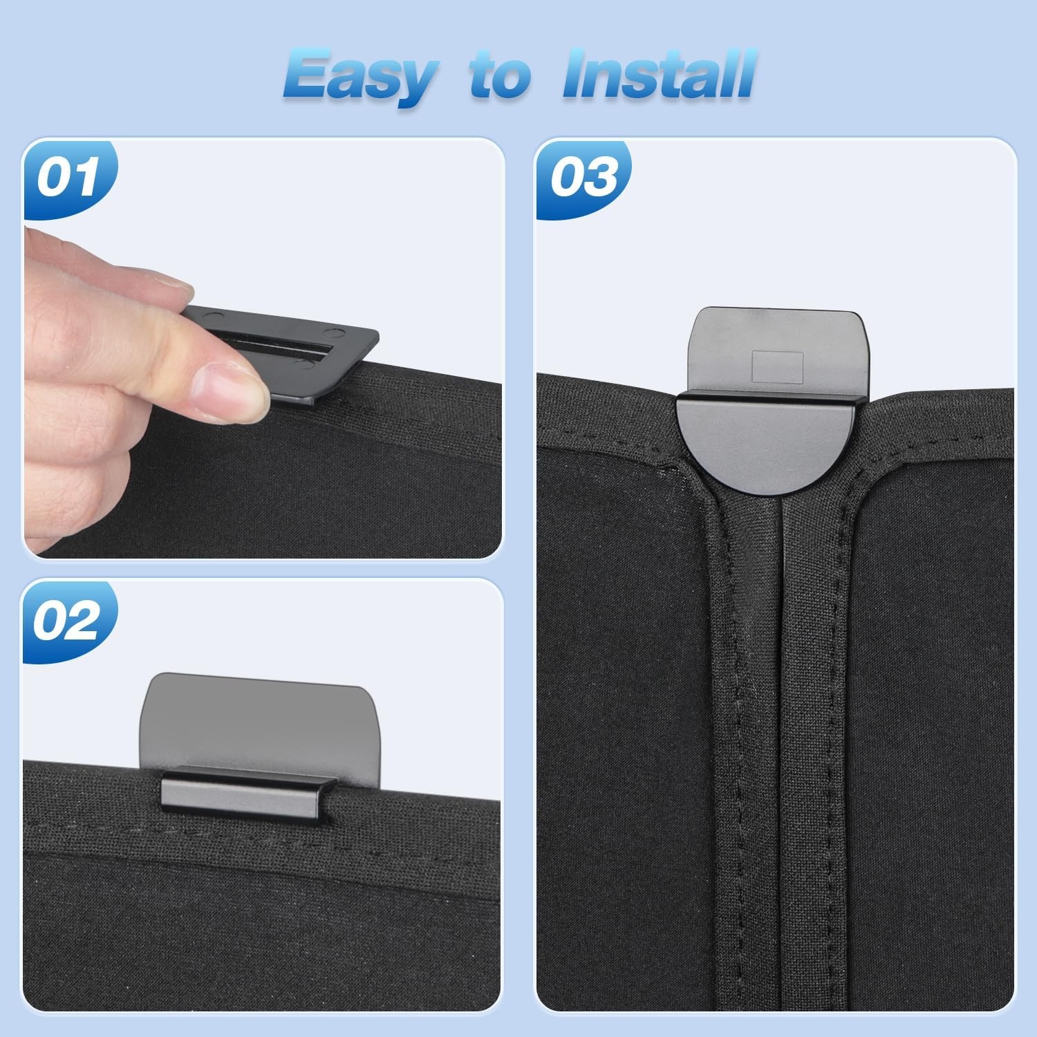 Tesla Model Y Zonneklep voor en achter - Opvouwbaar voor Open Raam - Accessoires Model Y (zwart en zilver)