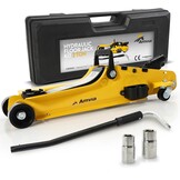 Vloerkrikset 2 ton met koffer - Hydraulische trolleykrik met laag profiel voor SUV en auto - universele autogereedschapsset met moersleutel - draagbare bandenkrik