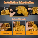 Mini Tudou Constructie Torenkraan Speelgoed, RC Bouwtorenkraan Speelgoed, 128 cm Hoge 2.4 Hz Afstandsbediening Torenkraan, 6-Kanaals & 680° Draaibare Lift, Torenlicht en Geluiden voor Jongens