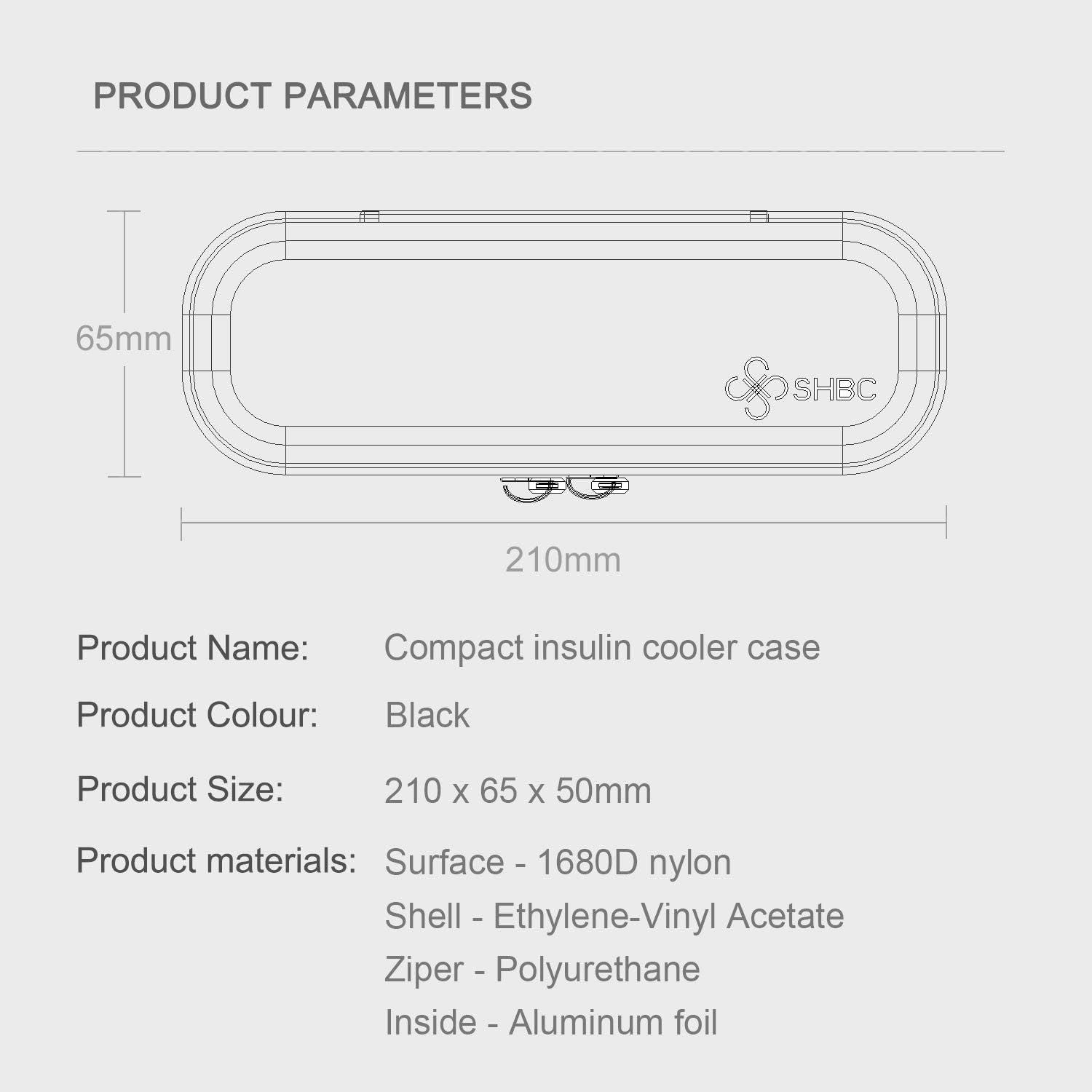 SHBC Compact Insuline Coolers Case voor Diabetici dragen, werken, enz. Goed georganiseerd voor het isoleren van medicatie koeling, één ijszak, Mae Red