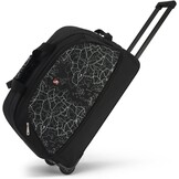 OIWAS Reistas met wielen, kleine 50 - 60 l, zakelijke trolley, handbagage, sporttas, weekendtas, voor dames en heren, uitbreiding, Zwart met kaartpatroon, Medium