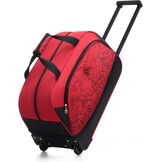 OIWAS Reistas met wielen, kleine 50 - 60 l, zakelijke trolley, handbagage, sporttas, weekendtas, voor dames en heren, uitbreiding, Zwart met kaartpatroon, Medium