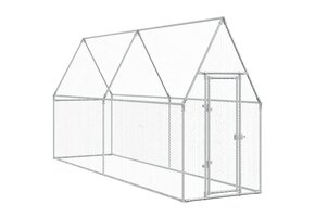 vidaXL Kippenhok 400x100x190 cm - Gegalvaniseerd Staal - 35% Korting!