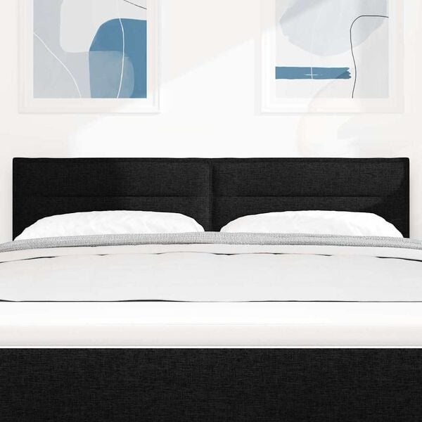 vidaXL Hoofdbord Hoogte Verstelbaar met hoofdeinde Zwart 160 cm Stof