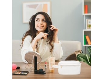 Women's Cosmetic Bags, Make Up Bag,Small Toiletry Bag, Travel Cosmetic Bags, Corduroy Makeup Bag with Zip for Women