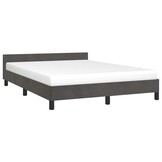vidaXL Bedframe zonder matras 140x200 cm fluweel donkergrijs