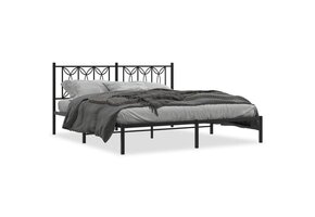 vidaXL Bedframe Metaal Zwart 180x200 cm | 47% Korting
