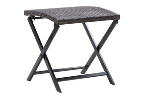 vidaXL Kruk inklapbaar poly rattan bruin