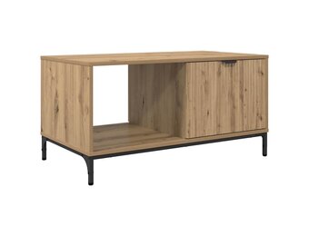 vidaXL Salontafel artisanaal eikenkleurig 90 x 49 x 46 cm Bewerkt hout
