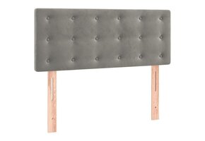 vidaXL Hoofdbord 100x5x78/88 cm fluweel lichtgrijs