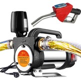 Elektrische dieselpomp, 220 V, transferpomp, 60 l/min, elektrische brandstofpomp, zelfaanzuigende pomp met automatische uitschakelmondstuk, 6 m slang