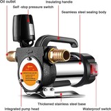 Elektrische dieselpomp, 220 V, transferpomp, 60 l/min, elektrische brandstofpomp, zelfaanzuigende pomp met automatische uitschakelmondstuk, 6 m slang